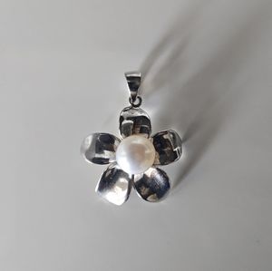 Sterling Silver Plumeria pendant